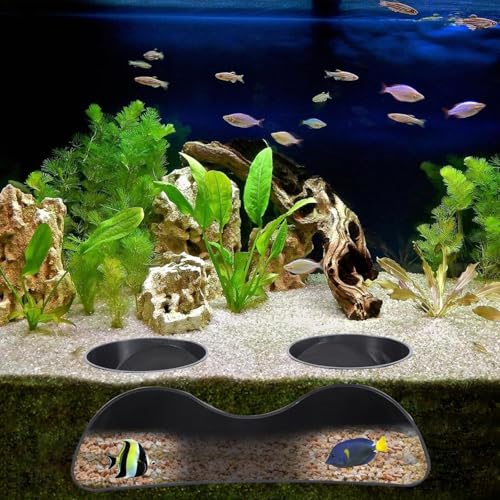Fish Tank Decor Aquarium Cave - 2-Hole Aquarium Tunnel Fish Tank Cave + 360° View | Under Gravel Fish Hideout Fish Tank Accessories for Betta Fish, Shrimp, Corydora, Pleco (Black Round) - color: Black Round