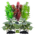 Silk Aquarium Plants, Artificial Fake Aquarium Plants Small Betta Fish Tank Plants Plastic Realistic Decorations Set 5PCS (Style B) - size: Style B