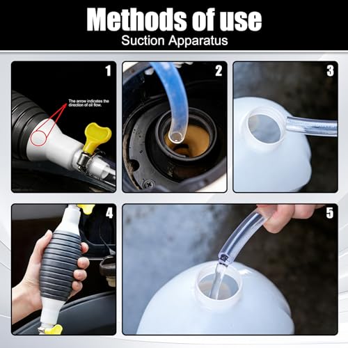 2Pcs Multifunction Liquid Sucker Pump, Hand Fuel Transfer Pump, High Flow Gas Siphon Pump, Portable Siphon Pump For Gasoline Diesel And Other Liquid Water, With 3.2ft Hose