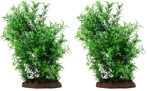Fluval Aqualife Small Helzine Plant, Plastic Aquarium Plant Decoration (Pack of 2) - size: 8 in (Pack of 2)