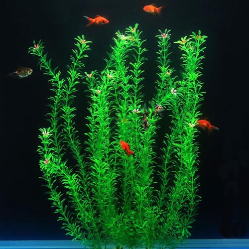 2 Pack Aquarium Decor Artificial Seaweed Water Plants, Extra Large 23.6 Inches Fish Tank Plastic Plants, Tall Fish Tank Decorations with a Aquarium Diver Ornament (Green) - color: Green