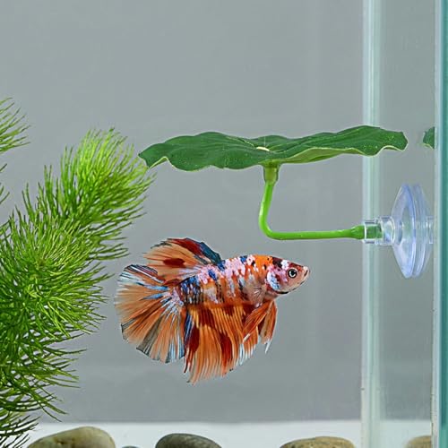 3 Pcs Betta Fish Leaf Hammock Soft Betta Bed Bettas Plastic Fish Hammock Aquarium Decor Betta-Fish Tank Decoration Plants Practical Resting Spot for Sleeping Resting Hiding Playing
