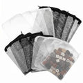 CIATBYYJ 16 Pack Aquarium Filter Media Bags with Zipper, Fish Tank Media Mesh Filter Bag, Reusable Fine Mesh Bag for Activated Carbon, Bio Balls, Ceramic Rings - Net Hole 1-2mm, (7.8" x 5.9")