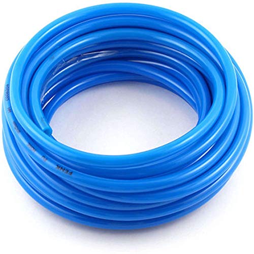Utah Pneumatic 1/4" PU Air Hose - 10 Meters (32.8ft) UV Resistant Polyurethane Air Line Tubing, Ultra Flexible with Small Bending Radius, 150 PSI High Pressure Pneumatic Hose, Blue - size: 6.35 mm OD (10 m)