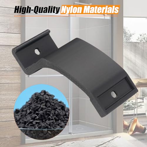Shower Door Towel Bar Brackets for Bypass, Replacement Nylon Towel Bar Bracket Parts 2 Pcs