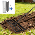 36"x10" Lawn Leveling Rake - High Carbon Steel Yard Lawn Leveler Tool with Adjustable Long Handle | Multi-Surface Levelawn Tool for Soil, Grass, Golf Course, Garden & Farm Care - style: 36"x10"