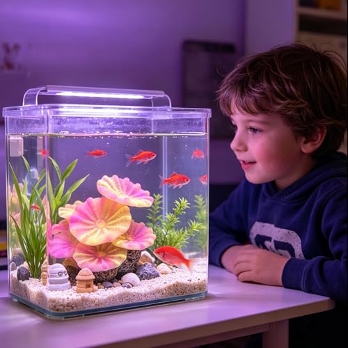 ZtohPyo Aquarium Glowing Silicone Musfroom Coral Ornament for Fish Tank Landscape Decoration, Artificial Glow in The Dark Soft Aquarium Plant for Aquarium Decor Accessories - color: Musfroom Coral
