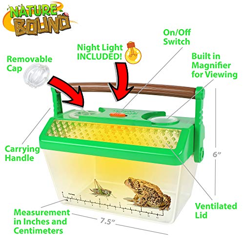 Nature Bound Bug Catcher Critter Barn Habitat | Bug Catcher Kit for Kids | Outdoor Nature Exploration Toys | Indoor/Outdoor Insect Collecting with Light Kit | STEM Toy for Boys & Girls Ages 3+ - style: Habitat with Light