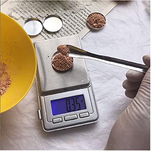 15PCS Stainless Steel Micro Scoop Set, 22cm Lab Sampling Spoon