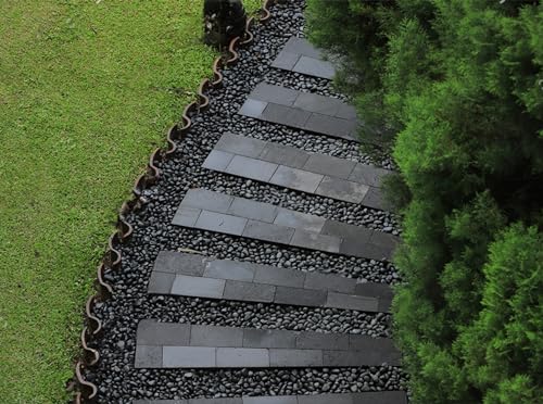 40lbs Black Pebbles for Landscaping, 1-2Inch Natural River Rocks for Aquarium, High Polished Decorative Stones for Vase Filler Fish Tank Gardening - color: Black, size: 40 Pounds
