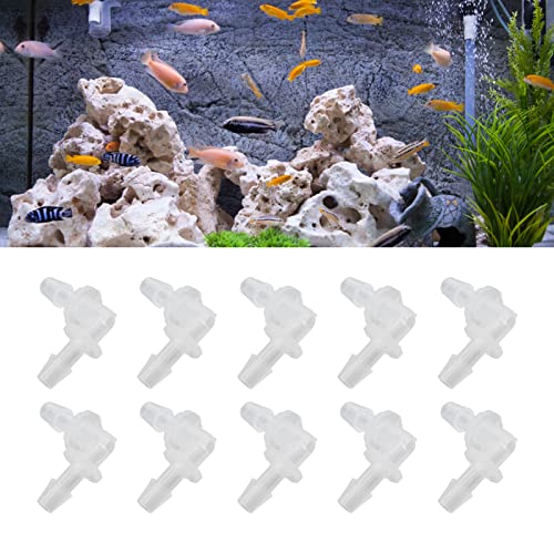 SUNGOOYUE Plastic Fitting 90 PE Elbow Hose Connector 6.4mm Same Diameter Tube Fitting for Pump Tube and Silicone Fish Tank Hose Connection Antiscratch Antirust (4.8mm) - size: 4.8mm