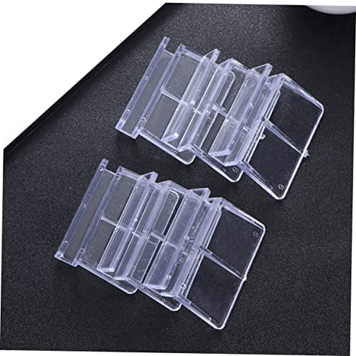 PRETYZOOM 20pcs Acrylic Fish Tank Cover Support Bracket Aquarium Rack and for Fish for Tanks Cover Frame - color: Transparentx2pcs, size: 5*4x2pcs