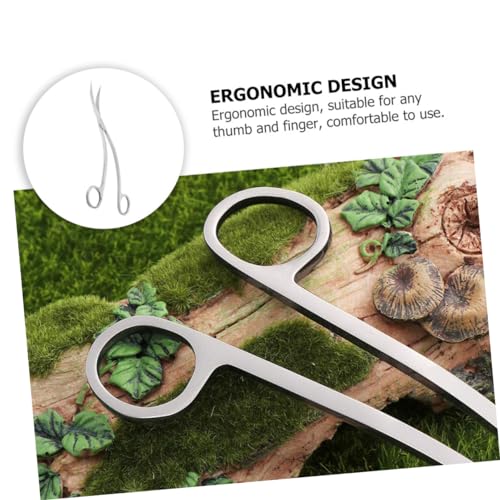 GALPADA Stainless Steel Wave Scissors for Aquatic Plants Ergonomic Aquascaping Tool for Aquarium and Potted Plant Care Rustproof Design for Precise Trimming and Maintenance