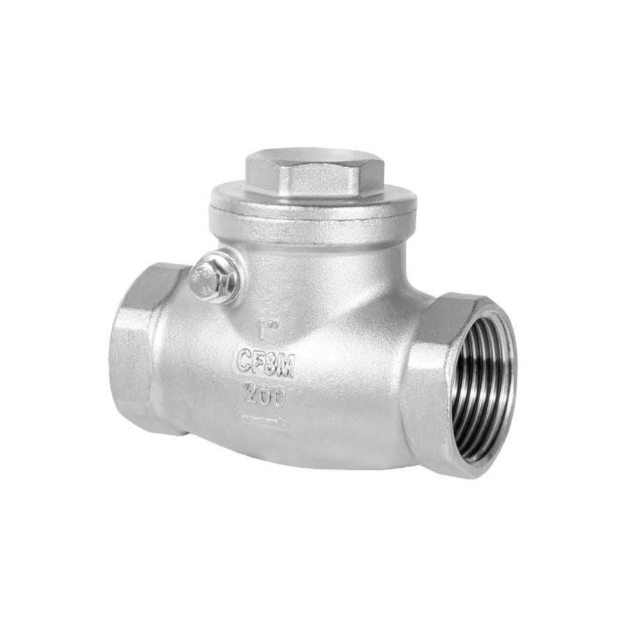 1-1/4" Stainless Steel Check Valve, NPT Threaded Horizontal Check valve to prevent backflow, check valve for water, oil and air, also available with compressor DN32 - size: 1-1/4"(DN32)