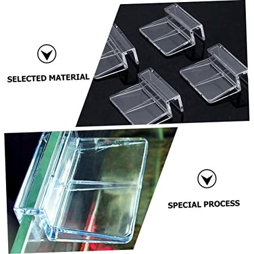 VANZACK Stable Performance Acrylic Material Aquarium Bracket 10pcs Clips for Lid Easy to Clean and - size: 5.5X5X1.8CM