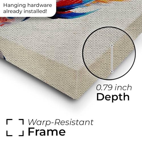 CanvasWis Betta Fish Garden Exotic Vintage Art Design 1 Printed Canvas Wall Art For Family Home Decor Living Room Bathroom Bedroom Gifts Wall Decor Keepsakes Ready to Hang - color: Design 1, size: Full(24x32in)