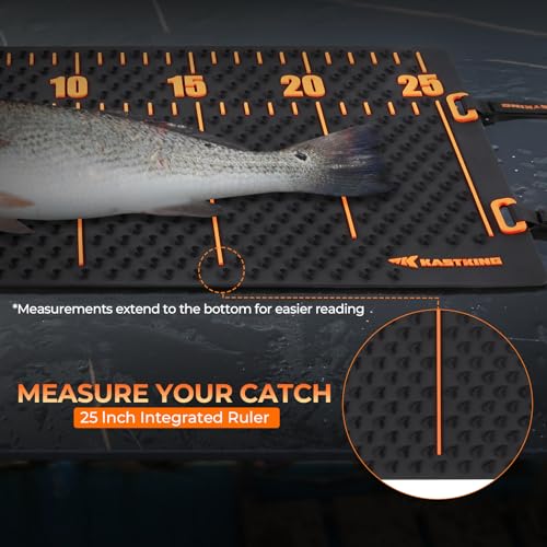 KastKing EZ Fillet Fish Fillet Mat, Anti-slip Texture With 25" Integrated Ruler, Extended Dimensions, Easy to Clean Material, Portable Storage, Fish Cutting Board - style: A:Fish Fillet Mat