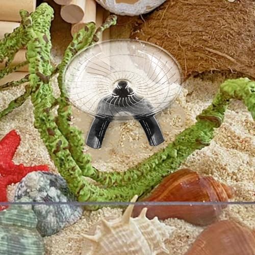 Hermit Crabs Wheel Toy, Hamster Running Wheel Toys, Small Animals Cage Accessory, Tank Accessory, Suitable for Hermit Crab Hamster - color: Black, size: Large