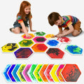 Liquid Sensory Floor Tiles for Kids Toddlers - 12 Pack Hexagon Puzzle Lava Mats for Kids Sensory Development & Creative Play, Autism Toys for Home, Daycare, Classroom Playrooms - style: Hexagon Tiles (12-Pack)