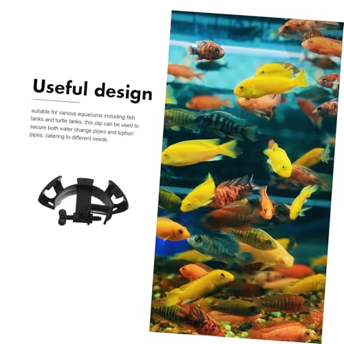 BESTonZON 2pcs Fish Tank Hose Tube Clip Mounting Clamp for Water Pipe Secure Aquarium Hose Holder Easy Installation Plastic Design