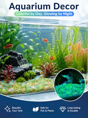 4000pcs Glow-in-the-Dark Fish Stones for Outdoor Garden & Aquarium Decor for Pathways, Weddings, Christmas, and Nighttime Landscaping, Garden Pathway Decor