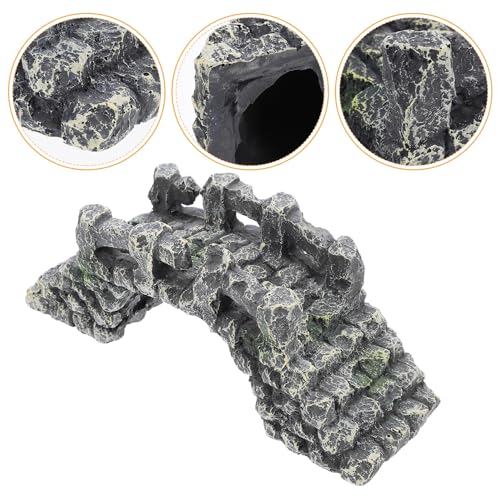 Beaupretty Mini Resin Arch Bridge Aquarium Decoration for Fish Tank Landscape, Tiny DIY Resin Bridge Model for Micro Scene and Turtle Basking Platform