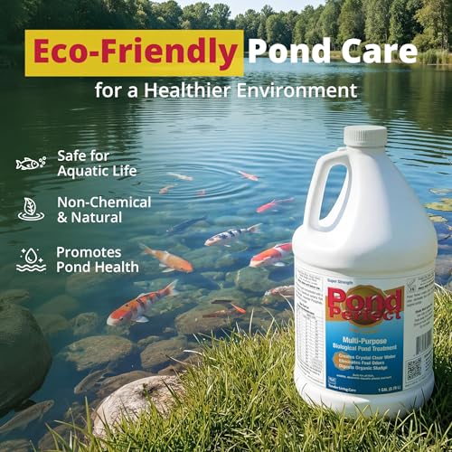 PondPerfect Pond Bacteria - Natural Treatment for Ponds – Liquid Formula for Pond Maintenance – Pond Cleaner for Outdoor Ponds - Safe for Fish & Koi – Easy Dosing –16 oz (473 ml)