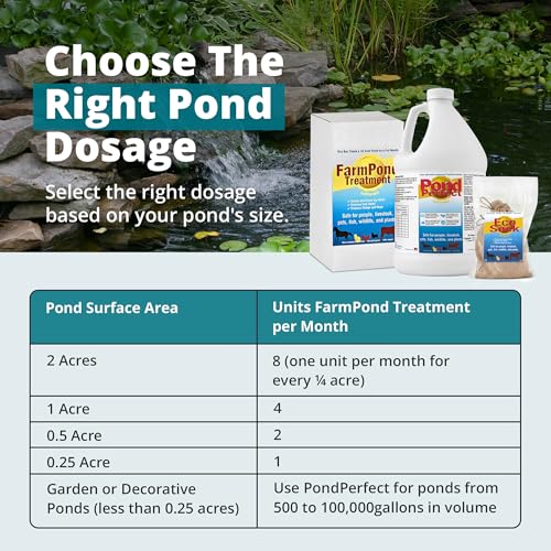 TLC Farm Pond Treatment – PondPerfect Liquid & EcoSock Dual System, Pond Bacteria for Larger Outdoor Ponds – 1 Box Treats Up to 1/4 Acre – 4 Gallon + 4 EcoSock - size: 4 Gallons + 4 EcoSocks