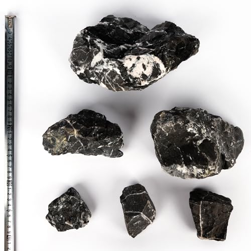 LANDEN Natural Tonwa Stones Slate Stones for Aquariums Terrariums, Paludarium,Vivariums, Reptile and Amphibian Enclosures (17lbs, 2 to 8 inches) - size: 02 Tonwa Stones(2-8inch,17lbs)