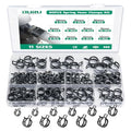 OURU 90PCS 6-16mm Spring Band Hose Clamps Assortment kit, Constant Tension Hose Clamps for Fuel Lines, Silicone Vacuum Hoses, Low-Pressure Air Clips - size: 90PCS (6-16mm)