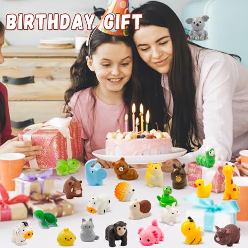 42 Pcs Mini Resin Animals 42 Styles Resin Animals Figurines Bulk for Micro Fairy Party Favors Garden Hide Accessories Dollhouse Crafts Decor - style: 42Pcs-Animals