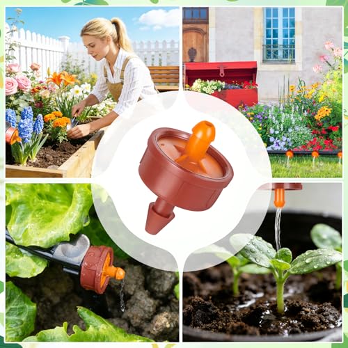 30Pcs 3 GPH Pressure Compensating Irrigation Drippers, Watering Spot GPH Dripper Drip Emitters Heads Constant Flow Outlet Heads for 1/4 Inch Irrigation Tubing for Garden Irrigation System - color: 3 GPH 30PCS