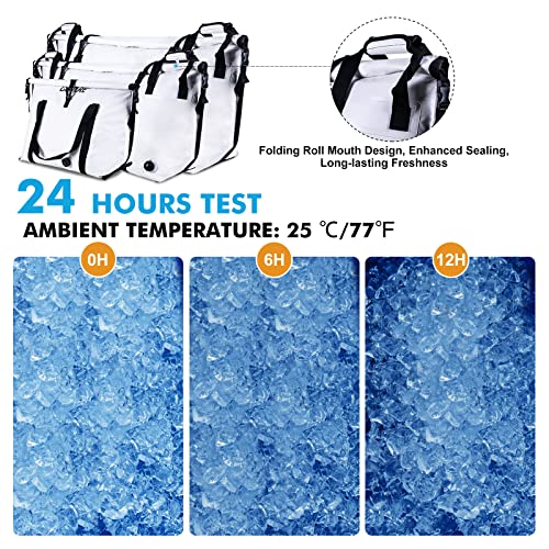 Goture Insulated Fish Cooler Bag,Travel Insulated Cooler Bag,Monster Leakproof Fish Kill Bag, Portable Small/Medium/Large Cooler Bag for Outdoor Travel Camp Beach Picnic with Drain Plug - color: Large-58.3x11.8x23.6in
