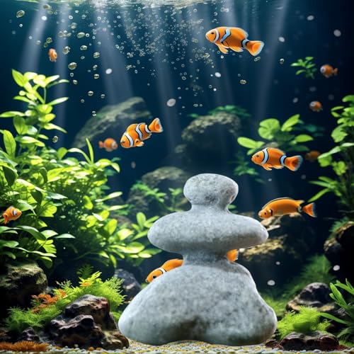 3-Stone Mini Stacked Zen Rock Stone Decor,Handmade Rocks Statues Japanese Garden Decor, Fish Tank Aquarium Decorations,Micro Landscape Decor (3-Stone) - size: 3-Stone