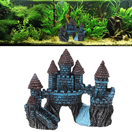 Castle Decoration for Fish Tanks, Eco-Friendly Hideout, Realistic Resin Ornament Idea
