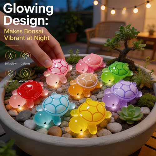 30 Pcs Medium Glow in The Dark 3D Resin Turtles Miniature Garden Figurines,Accessories for Decorating DIY Dollhouse Fish Tank Fridge Wall Art, Safe, Durable, Non Fading - size: Medium