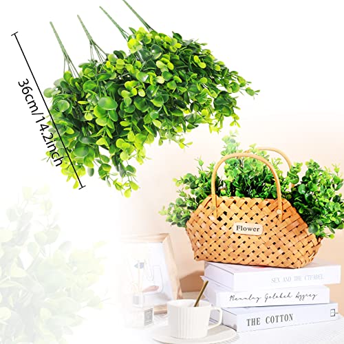 16 Bundles Artificial Hanging Plants Artificial Succulents Fake String of Pearls Fake Ivy Vine Greenery Boxwood Stems Fake Boxwood Shrubs Greenery Shrubs Boston Fern Plants for Indoor Outdoor Decor