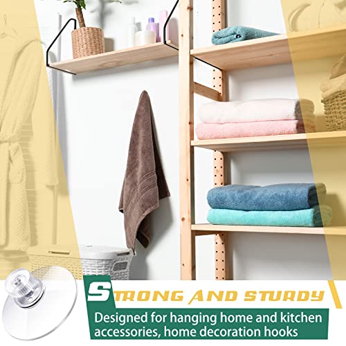 Zopeal 20 Pcs Adhesive Suction Cups Bulk with Screws Nut Plastic Sucker Pad 40 mm Clear PVC Sucker Pad Strong Adhesive Suction Hook Holder for Window Car Glass Shade Cloth Glass Bathroom Wall Door