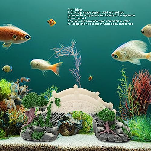 Aquarium Arch Bridge Decoration Resin Hand Craft Bridge Landscaping for Fish Tank Ornaments