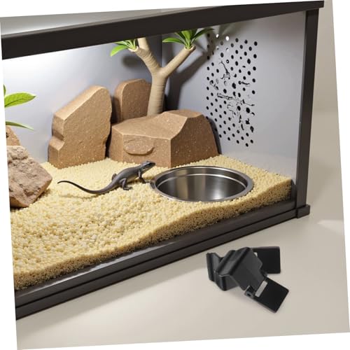 Abaodam 6pcs Reptile Tank Lock Clips Escape Aquarium Buckles for Turtle and Snake Terrariums Sturdy Feeding Box Clips for Secure Lid Closure