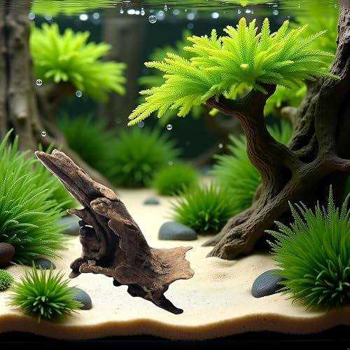 1Pc Landscape Wood Decoration Driftwood Tree Aquarium Fish Tank Plant Stump Ornament Landscap Decor Aquarium Decoration Wood Natural Trunk Random Style Handy and Professional Aquarium Décor(ZS458)