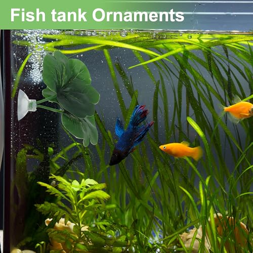 Betta Fish Leaf, Natural Habitat Simulation for Betta Spawnings Grounds, Betta Spawnings Leaves, Resting Bed, Double Leaves, Green