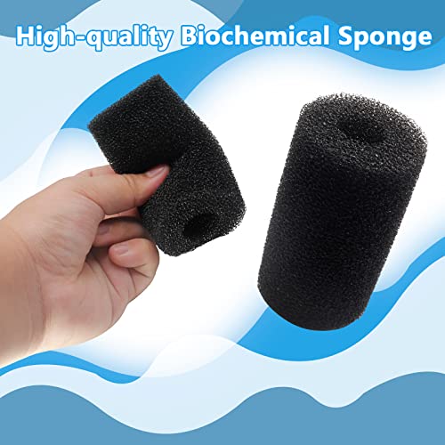 Bivethoi 4 Pcs Pre-Filter Foam Sponge Roll, Aquarium Intake Filter Media Sponge, Compatible Filter Accessories for Aquarium Fish Tank (Black)
