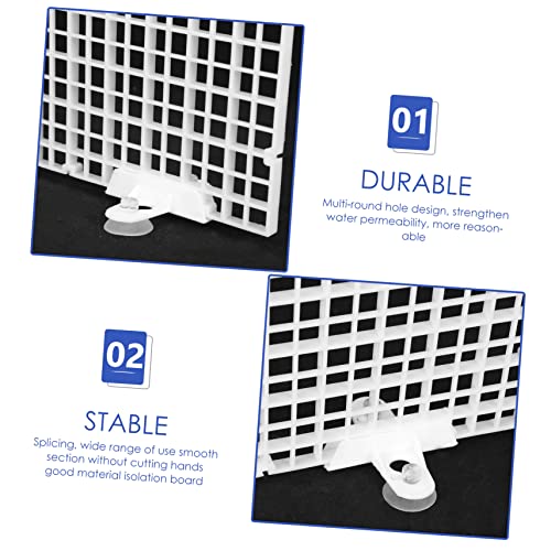 Yardwe 1set Fish Tank Bottom Divider Plate Isolation Grid Cups Semi-Transparent Aquarium Separation Board for Breeding and Water Circulation