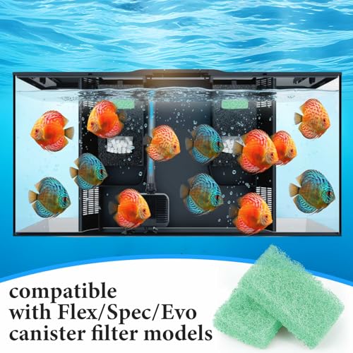 Threlaco 12 Pcs Phosphate Remover Inserts Compatible with Flex/spec/evo, Flex 32.5 Media, Replacement Aquarium Filter Media for Freshwater and Saltwater Aquariums, Removing and Reducing Phosphate - color: Green