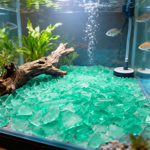 Keedolla Tumbled Sea Glass for Crafts - 10 OZ Flat Frosted Seaglass Pieces for DIY Art Crafts, Vase Filler, Beach Weddings, Aquarium and Home Decor - Mint Green - color: Mint Green, size: 10 OZ / 0.63 LB