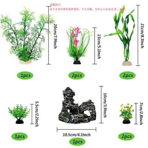 Aquariums Landscape Artificial Plant Fish Tanks Landscaping for Shrimp Breeding Landscape Ornaments Grass Craft Fish Tanks Rockery