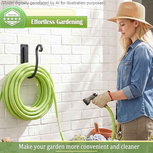 Garden Hose Holder Outside: Wall Mount Water Hose Holder - 8Inch Heavy Duty Garden Water Hose Hanger for Outside Hose Storage - color: A-1PC-8“
