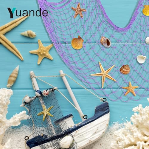 2 Pack Fish Net Decorations for Party - color: Light Purple