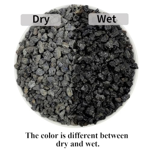 YISZM Black Horticultural Lava Rocks for Plants, 2lb Succulents Cactus Bonsai Soil Volcanic Rocks for Aquarium Outdoor Decorative Stones for Craft Projects, Vase Fillers - color: Black Lava Rock, size: 2 Pounds